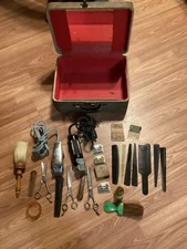 Vintage ANDIS Master Model  ML Hair Clipper &  Oster mod 10 with 3 scissors  kit