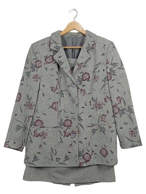 Atelier Goldner Schnitt Damen Kostüm Blazer Rock Blumenmuster Gr. 40
