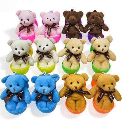 12 Pcs Prefilled Easter Eggs Plush Toy,3.15in Bright Colorful Eggs Prefilled ...