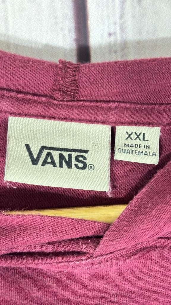 Vans Long Sleeve Shirt Mens XXL Burgundy Logo Graphic Off The Wall Streetwear image 6