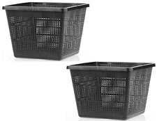 9" Square Pond Plant Baskets, Plastic Mesh Flower Planting Pots Value 2 Pack
