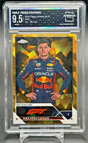 2023 Topps Chrome F1 Max Verstappen #1 Gold Sapphire Portrait 06/50  9.5 SSP