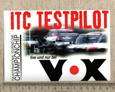 Aufkleber/Sticker VOX ITC Testpilot FIA International Touring Car