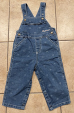 Carhartt Overalls Toddler Girls 24 Months Floral Flower Denim Chambray Outside
