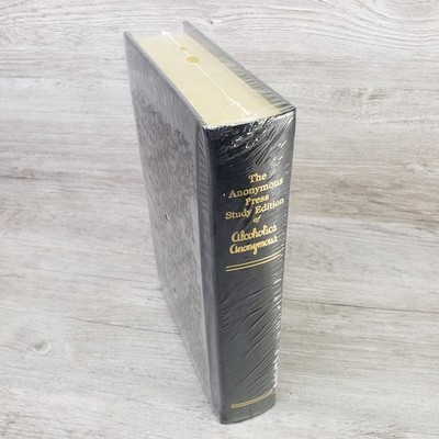 ANONYMOUS PRESS STUDY EDITION of Alcoholics Anonymous-Leather w/Gold Edges