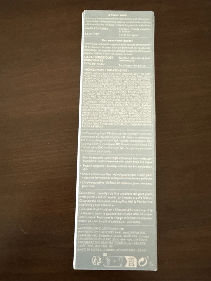 Laneige BANCO DE AGUA Espuma Limpiadora Hialurónica Azul 5.29 fl oz / 150 g Foto 3 de 4