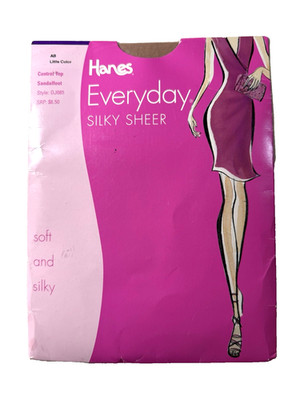 Vintage 2004 Hanes Everyday Silky Sheer Hosiery Sz AB - Little Color OJ085 - NOS