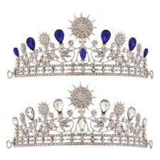 Bridal Crown Sunflower Queen Rhinestone Princess Crown for Women Bridal Wedding