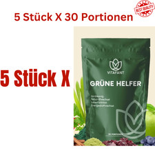 Vitafant-Ayudante Verde-Polvo-Superalimento Batido,Espirulina, Hierba de Cebada-5 Piezas