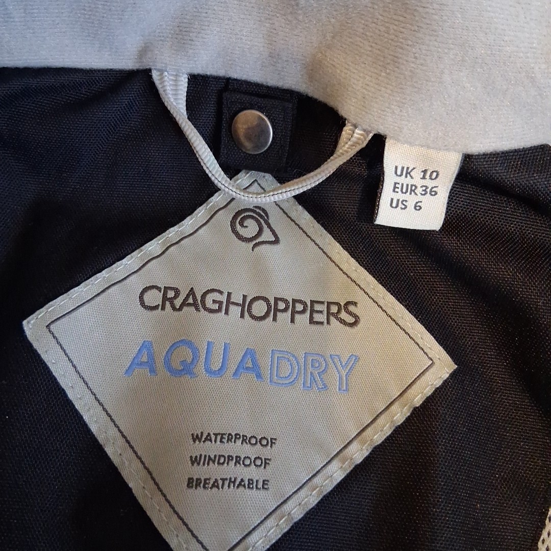 Women's Craighoppers Aquadry Hooded Raincoat Size 10 Eur 36 (2 Rips )See Pics image 10