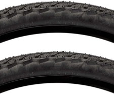 Sunlite Pathfinder MTB Urban Street City Black Wire Bead Bike Tire Pair 26 x...
