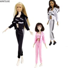 Sports Wear Clothes Set for 11.5" Doll Outfits 1/6 Accessories Top Coat Shoes