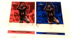 2 2012 LEAF METAL RED blue HOLO PROOF AUTOGRAPH  AUTO ERROR #/5 CAZZIE RUSSELL