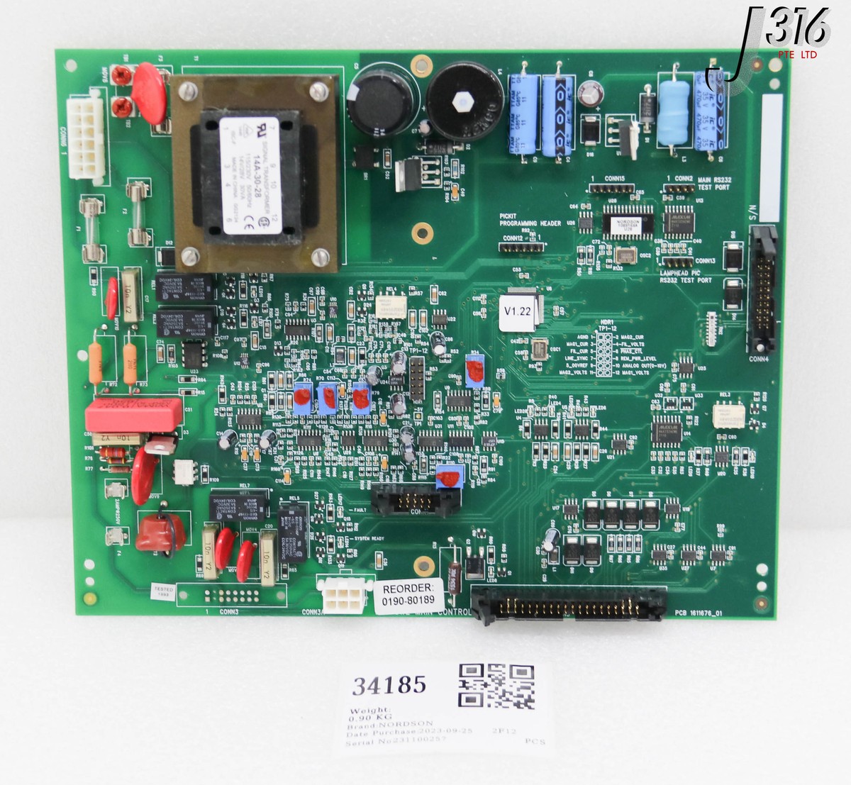 。 34185 NORDSON PCB, ETL CW2 MAIN CONTROL, 0190-80189 1611676 | eBay
