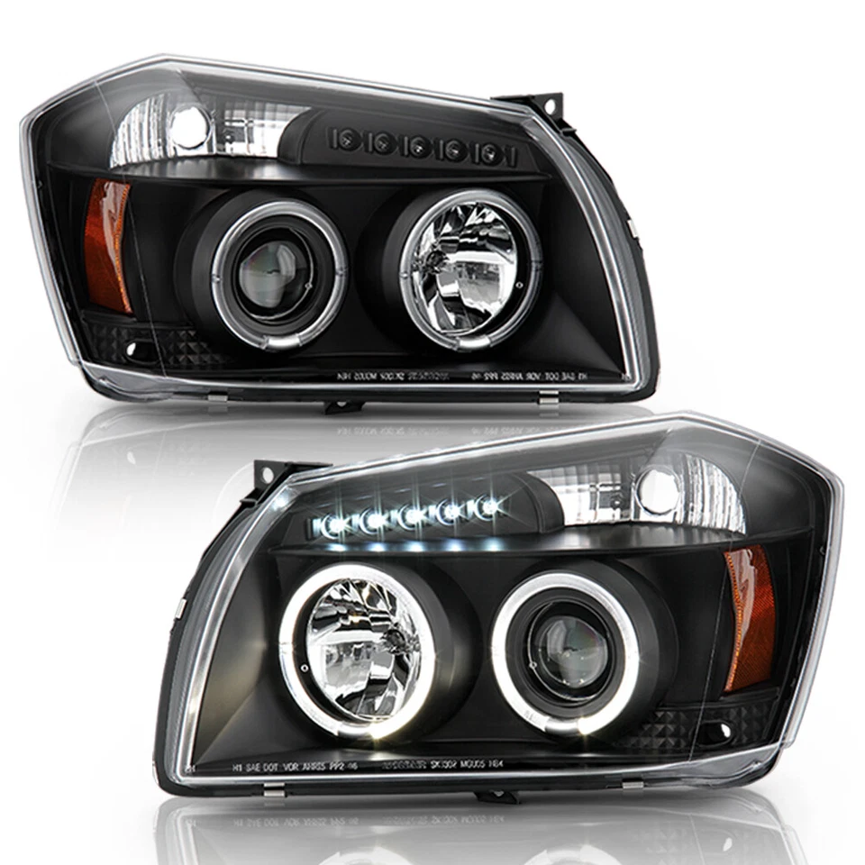 Faro proyector LED halo negro 2005 2006 2007 Dodge Magnum 05 06 07 izquierda+derecha Foto 4 de 4