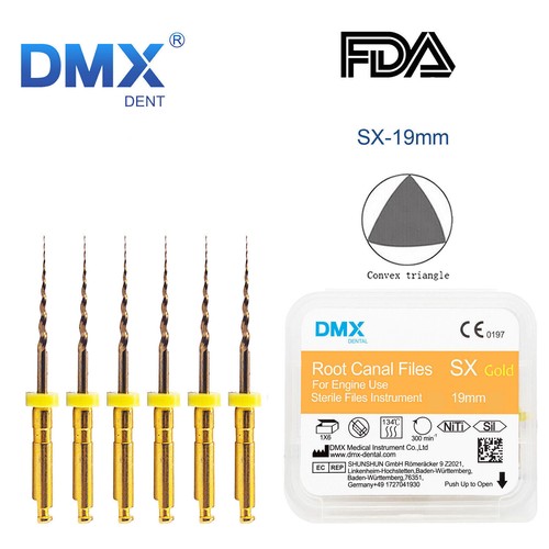 6 PIEZAS Oro Súper Cónico Dental Endo Rotativo Modelado Acabado Canal Raíz Archivos NITI - Imagen 20 de 20