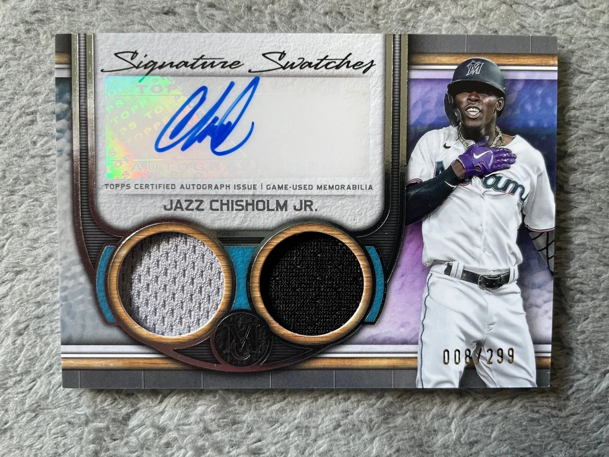 topps museum jazz chisholm jr サインレリックカード Jazz Chisholm 