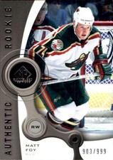 2005-06 SP Game Used #135 Matt Foy RC SERIAL #903/999 MINNESOTA WILD