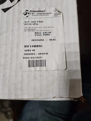 Mitsubishi / Diamondback BV14BBSI Refrigeration Ball Valve 1/4th Inch (NEW)