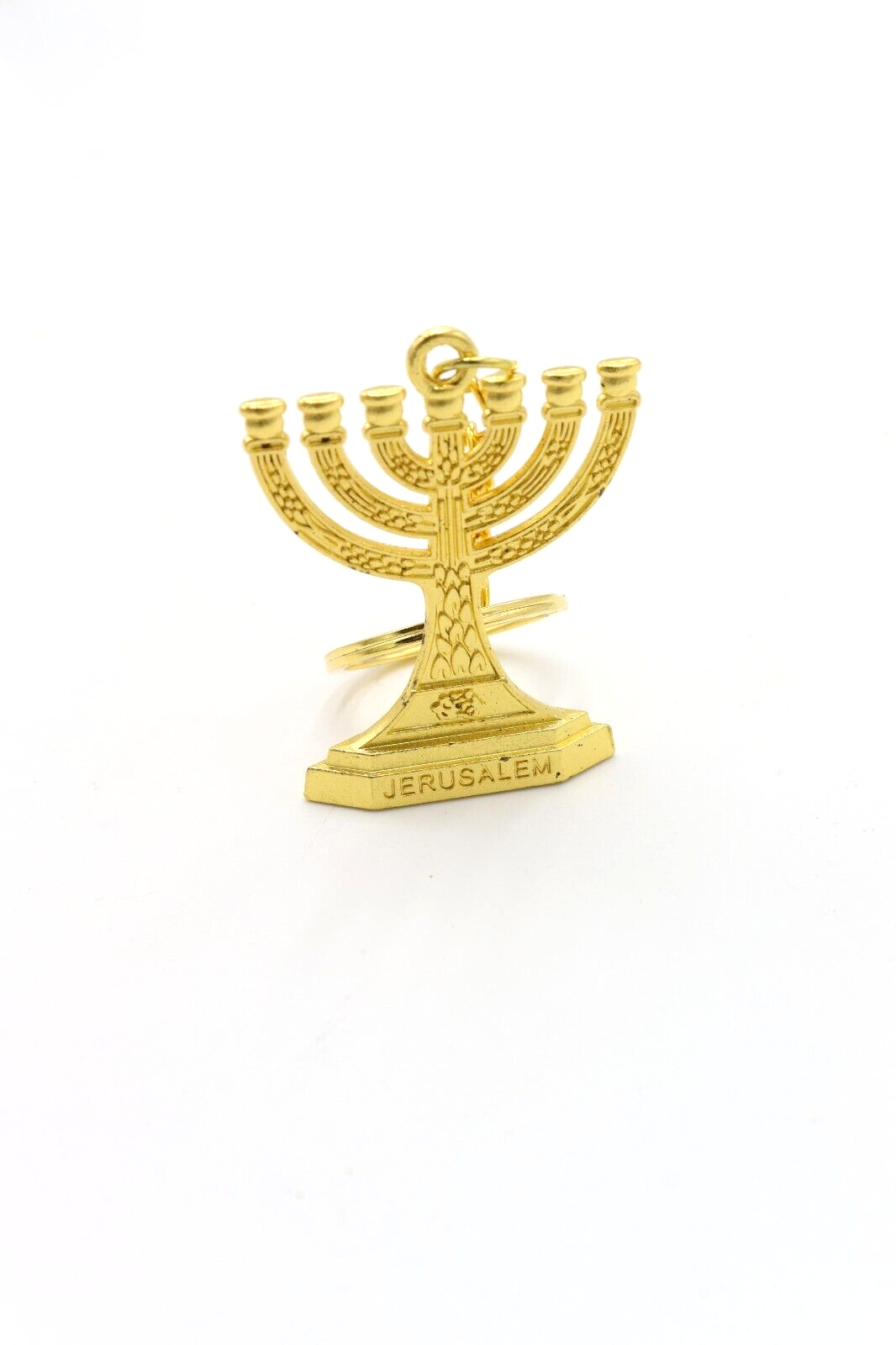3 pc Set Key Chain Jerusalem Jewish Menorah Hanukkah Israel Candle