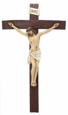 Large 30" Tall Detailed Passion of The Christ Wall Crucifix Cross In Vivid Color