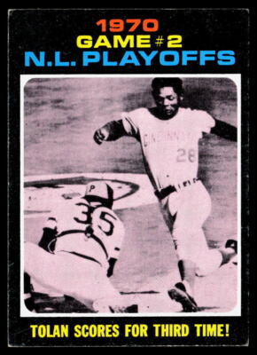 NL Playoffs Game 2 - Tolan Scores For Third Time! LCS 1971  Topps #200  VG