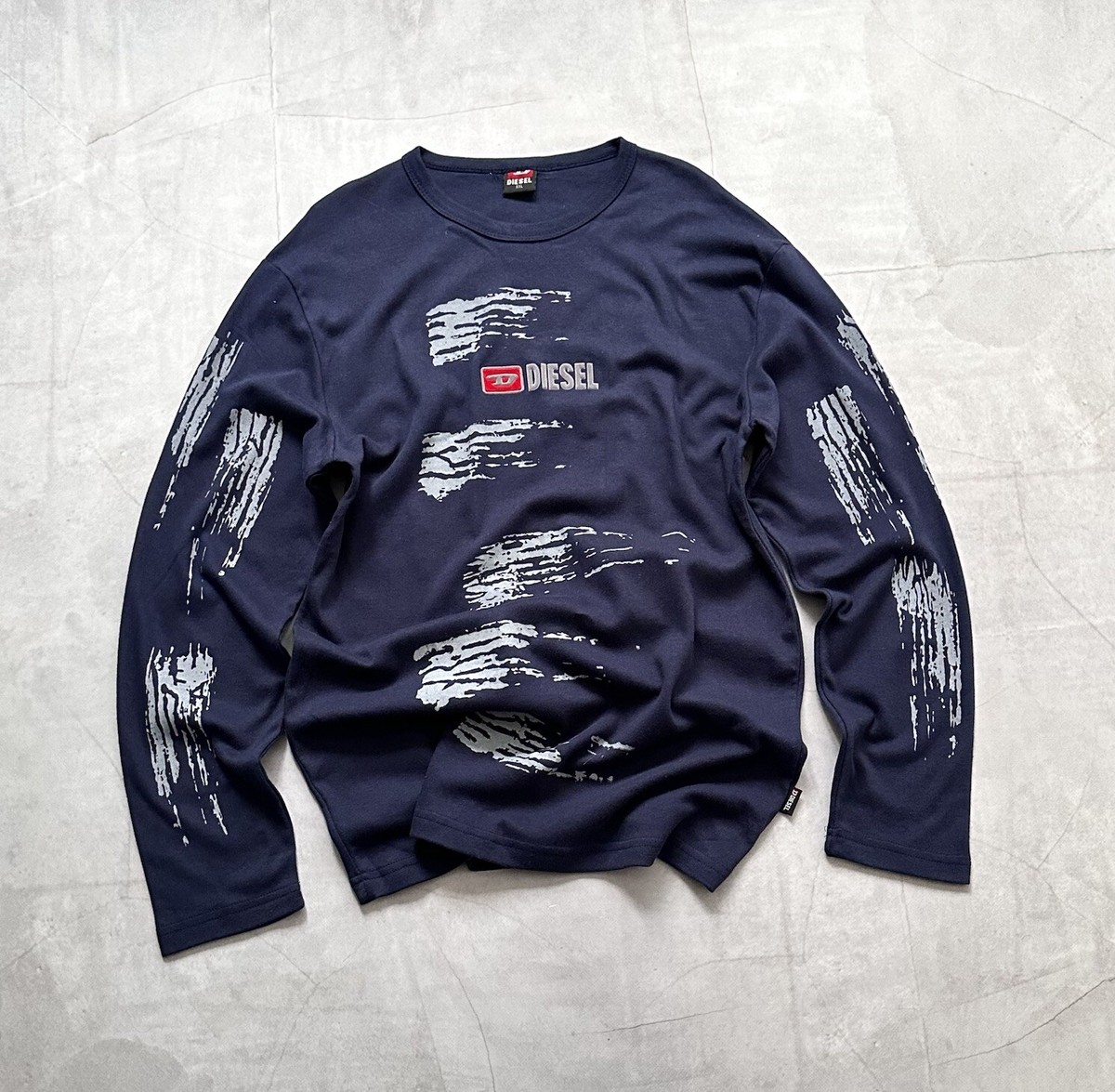 Punk 00s Diesel Vintage Painted Long Sleeve T Shirt LGB KMRII Vibe 