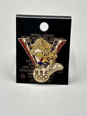 Atlanta Olympics 1996 Vest Lapel Hat Pinback Wile E Coyote Track Running