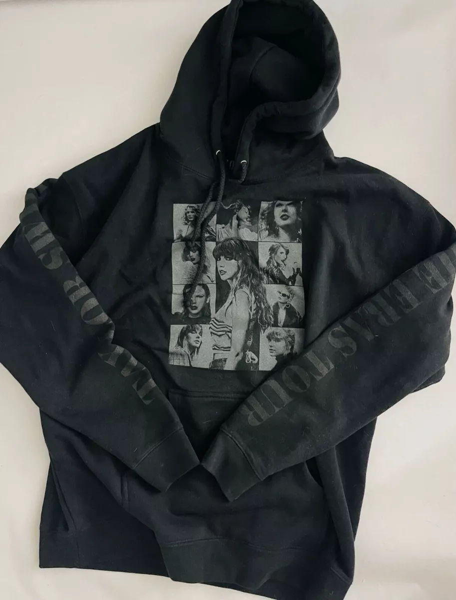 Felpa con cappuccio Taylor Swift Eras Tour ufficiale Merch nera con  cappuccio un