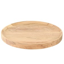 Rundes Akazienholz Tablett Ø30cm – Natur Servier- & Dekotablett