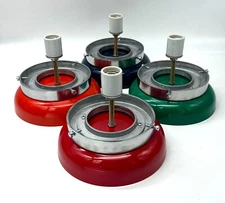 GAS PUMP GLOBE LAMP BASE - 6" BASE W POLISHED ALUMINUM HOLDER - FREE SHIPPING!