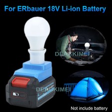 LED Work Light For Erbauer 18V EXT Battery Cordless Portable E27 Bulbs
