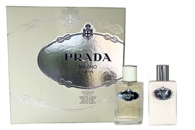Prada Milano Infusion D'Iris 2PC Set 1.7oz EDP + 3.4oz B/L NIB For Women