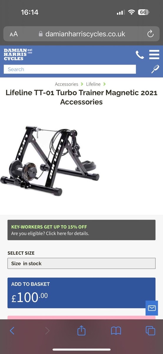 Lifeline Fluid TT-01 turbo trainer UK