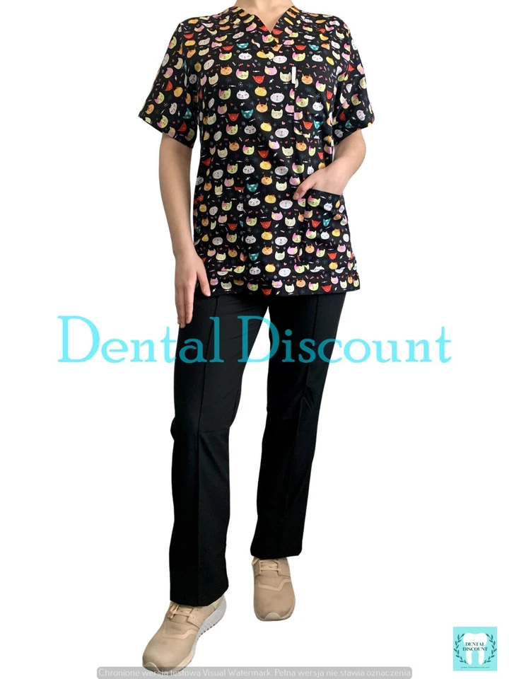 Women's medical set with short sleeves and a V-neck, made of the best materials! - Image 3 of 4