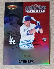 2020 Bowman's Best Franchise Favorites Gavin Lux Auto RC /60 Dodgers Autograph