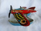 Vntg Ohio Art Hot Job Tin Toy Wind-Up Mechanical Sea Plane Seaplane Litho Works!