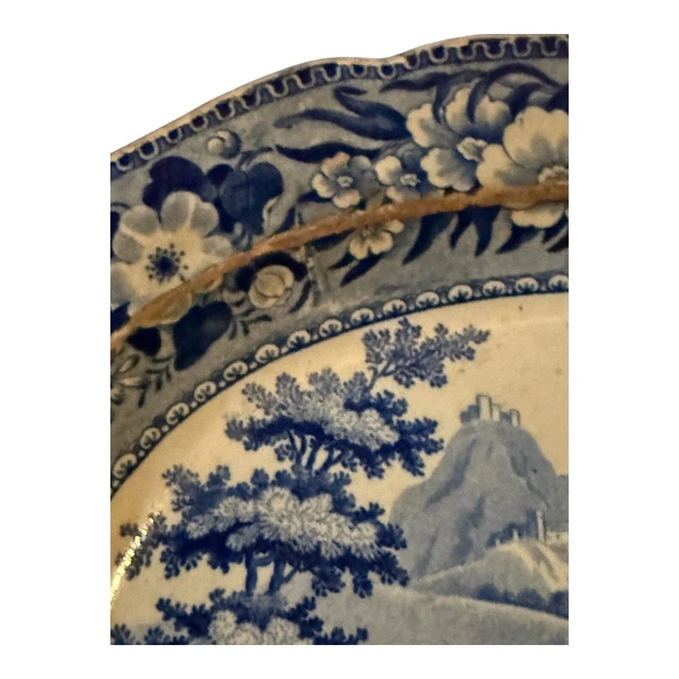 Plato Herculano Vista en el Fuerte Madura India Serie c1810. "15"" X 11 1/2""" Foto 4 de 4