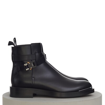 DIOR 2150$ Black Leather Evidence Ankle Boots - Black Aluminium