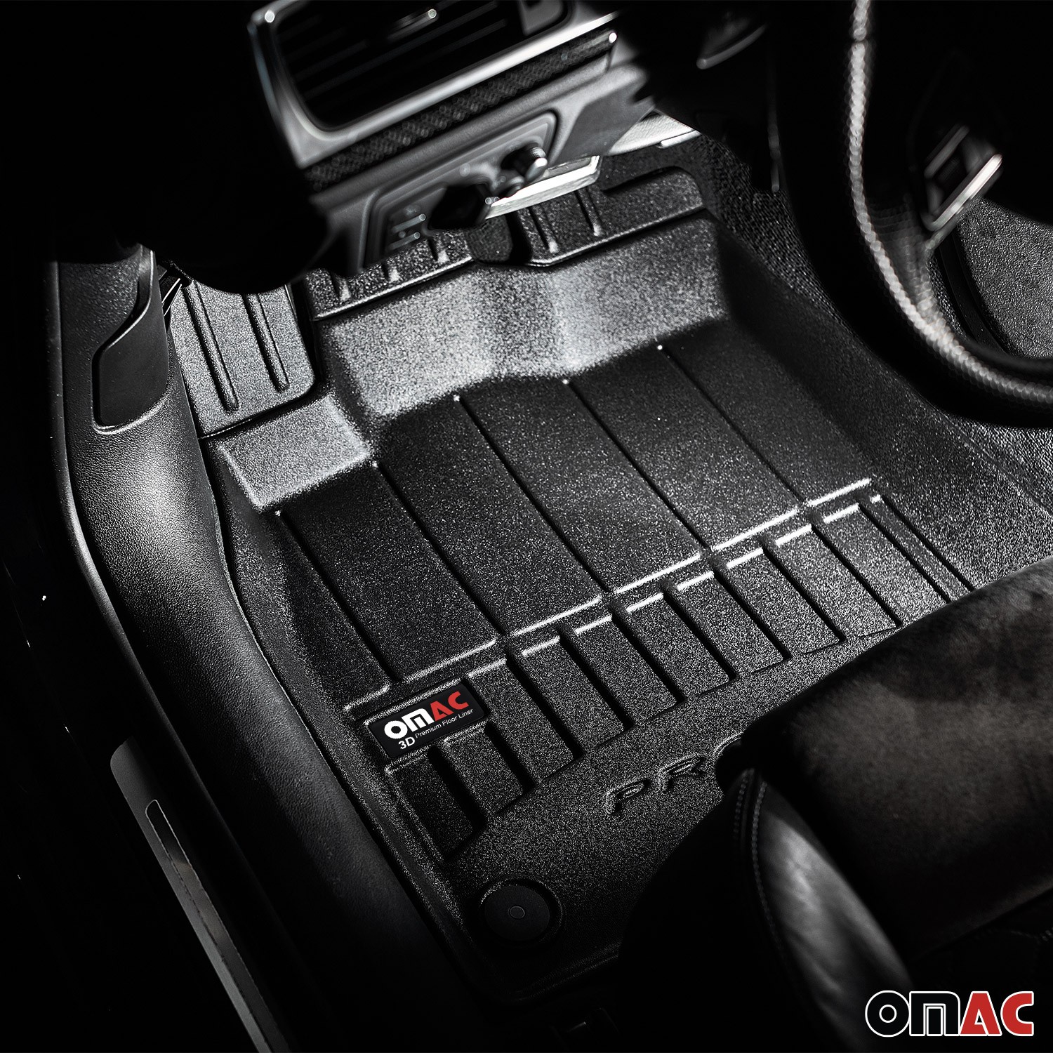 Tapis de sol caoutchouc OMAC pour BMW Série 5 E60 E61 noir