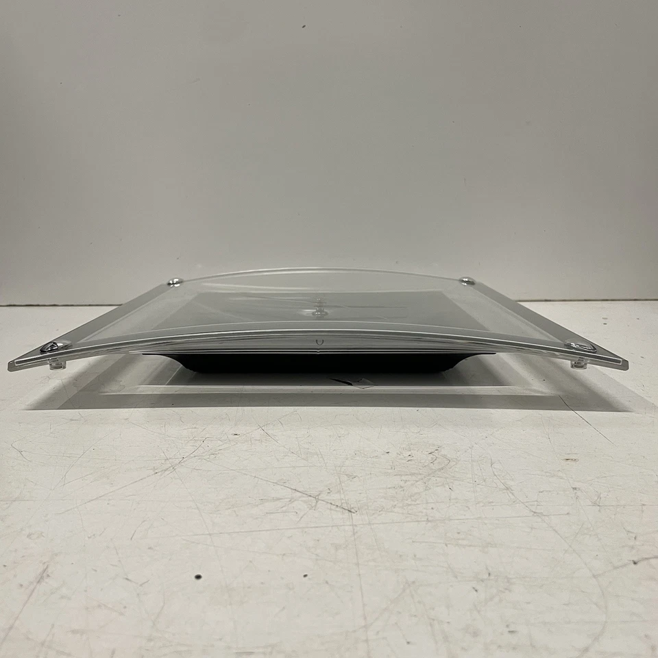 Relojes Seiko Translúcido Tono Plata 12 Pulgadas Vidrio Curvo Cristal Pared Cuadrada Foto 4 de 4