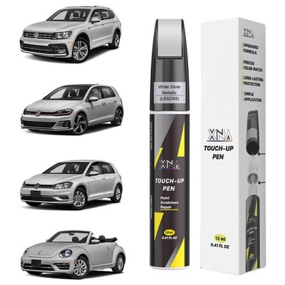 Touch Up Paint Kit For VW LB9Z K8 White Silver Metallic Scratch Repair Pro
