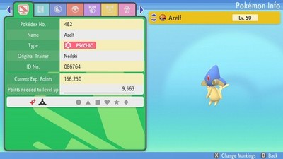 Pokemon Strahlender Diamant & Leuchtende Perle 6IV Shiny Azelf Max EVs