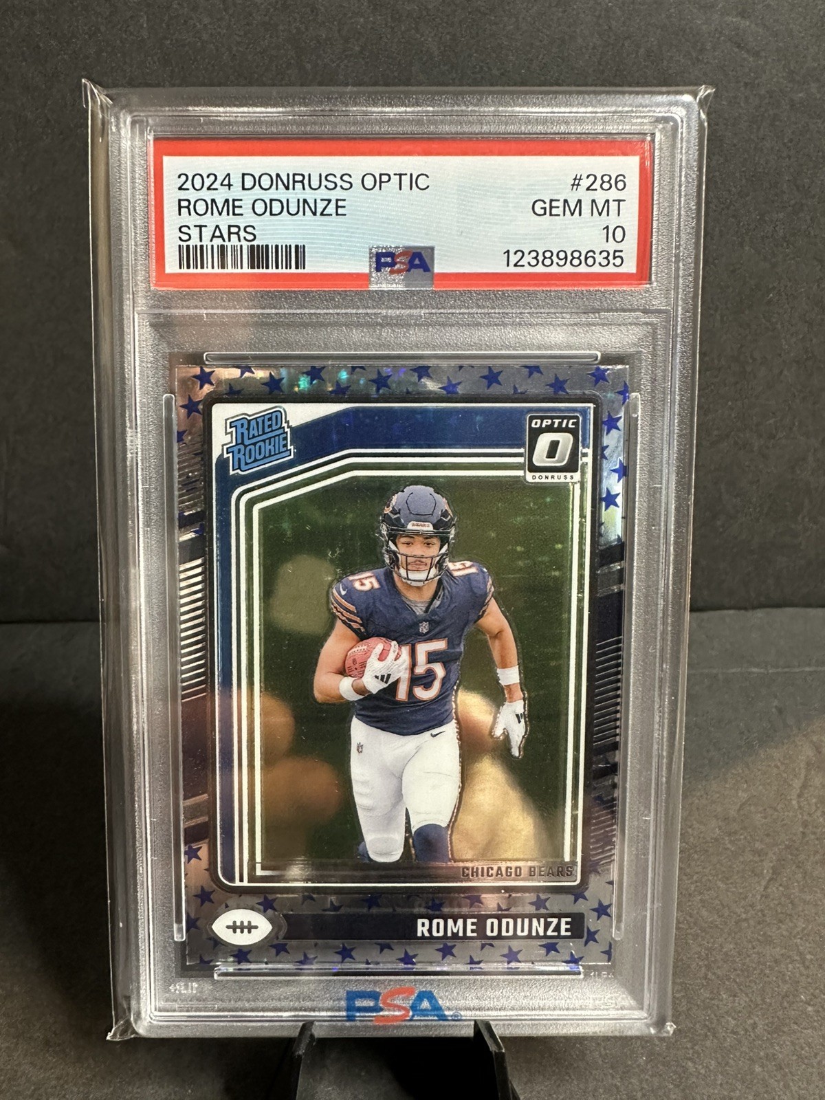 2024 Donruss Optic Rome Odunze Stars Rated Rookie #286 PSA 10 GEM MINT Bears