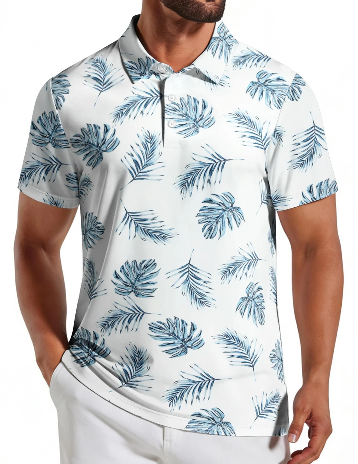 Mens Golf Shirt Quick Dry Mens Polo Shirts Short Sleeve Performance Golf Polo...