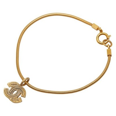 Chanel Coco Mark Bracelet, Gold Plated, Women's, CHANEL GZl1emkf
