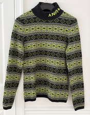 Alp N Rock ANR+ Alvina Fair Isle Mock Neck Ski Sweater Citrone Neon L Organic