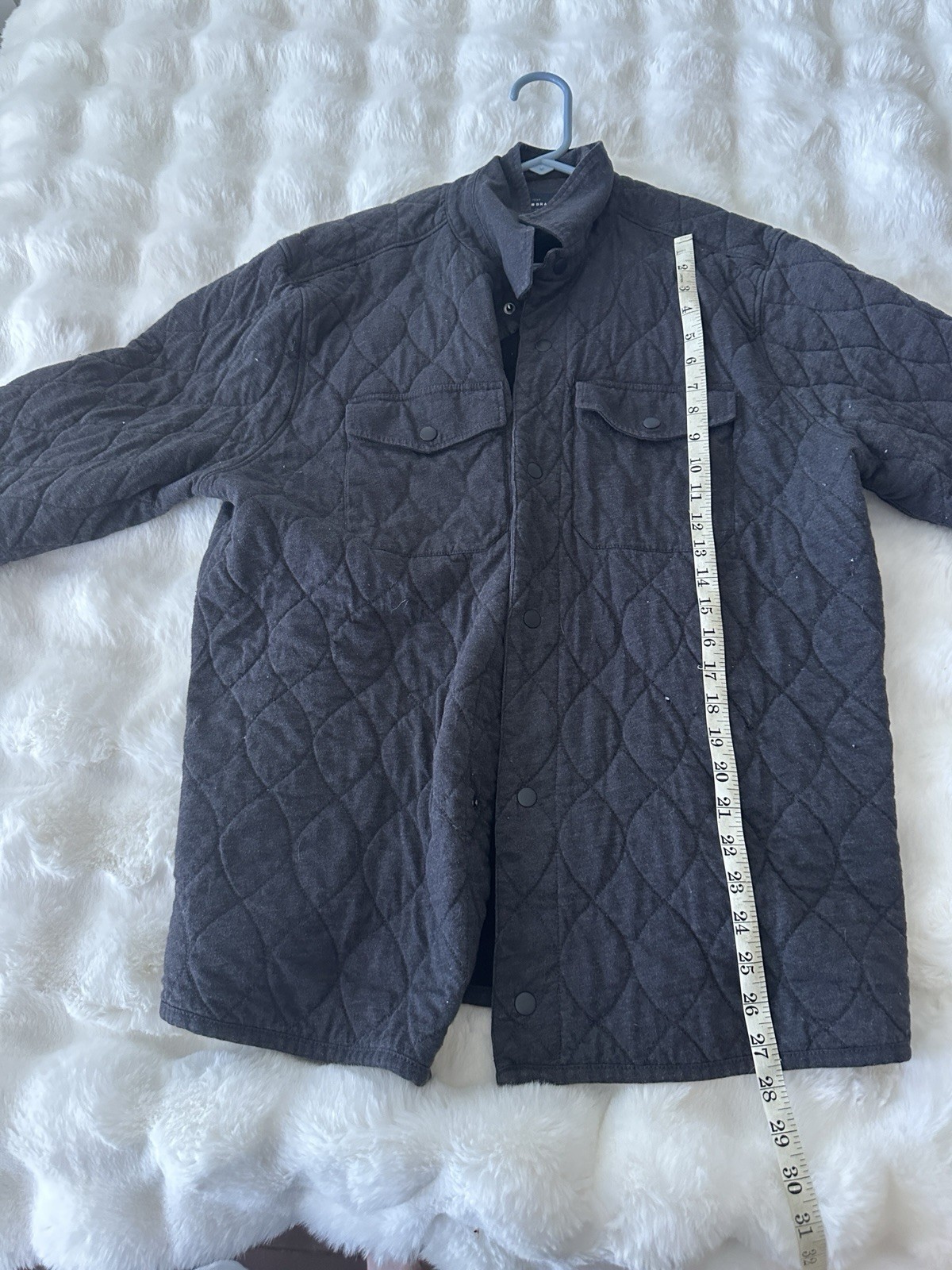 Pendleton Gray Quilted Snap Front Lined Jacket Me… - image 1
