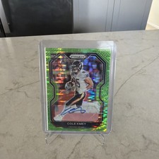 2020 Panini Prizm Cole Kmet Rookie Auto Neon Green Pulsar #305 RC AUTO Bears