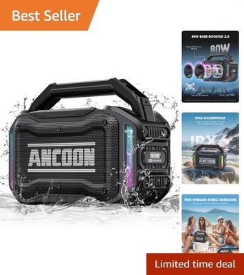 Bluetooth Wireless Speaker with Dynamic Driver & TWS - Perfect for Outdoors